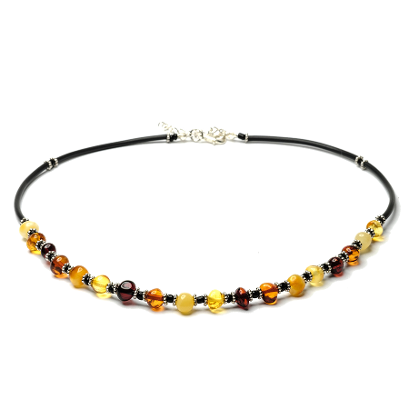 Collana Ambra Caucciù