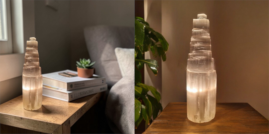 lampade on selenite