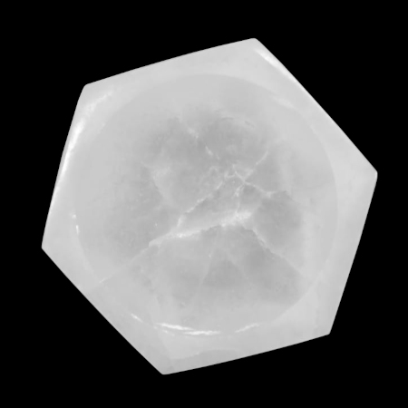 piattino esagono selenite